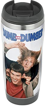 Profiles Dumb and Dumber Funny - Travel Mug, Thermal Insulated Cup for Hot and Cold Beverages Drinks