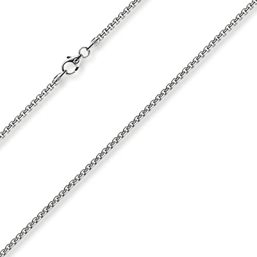 Schmuck Krone 2mm Venezianerkette rund 750 Gold Weißgold Kette Collier Halskette 38cm Damen
