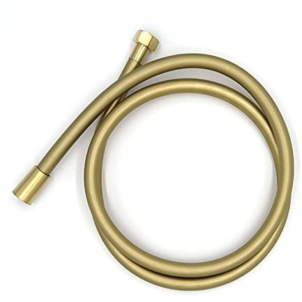 XTYPE Idraulico Tubo Flessibile dell'Acqua Flessibile in PVC Doccia WC Bidet Shattaff Spruzzatore Argento/Nero/Oro/Oro Rosa/Grigio Canna di Fucile (Color : Silver, Size : 50cm)