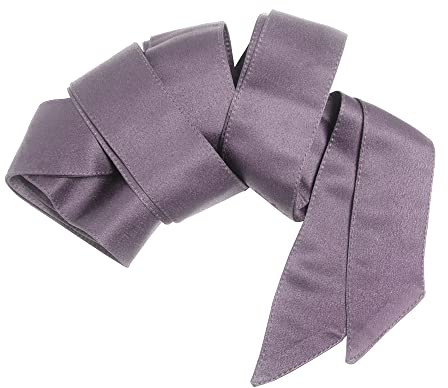 Maya Deluxe Women's Womens Ladies Satin Sash Waist Tie Ribbon Bow Accessory for Bridesmaids Bridal Wedding Prom Evening Occasion Belt, Moody Lilac, S-M