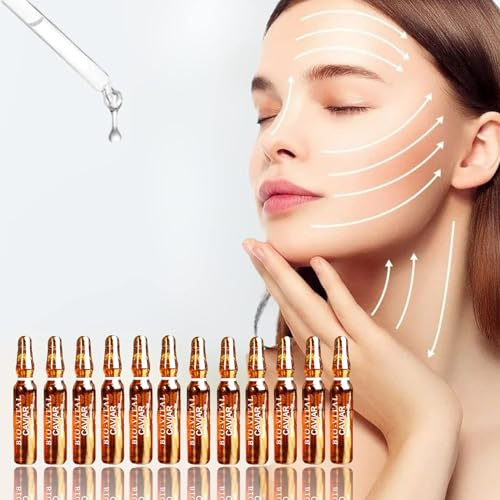 Original Luxuriöse Ampullen für strahlende Haut - 15 x 2ml Anti-Aging Regeneration für Dekollete, Hals & Gesicht Ampullen Anti-Aging (Caviar Extrakt)