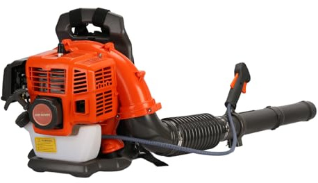 Gas Backpack Leaf Blower, 52cc 550 CFM 2-Cycle Petrol Garden Vacuum, Air Volume, Suit for Lawn Garden Blowing Leaves Snow Debris and Dust