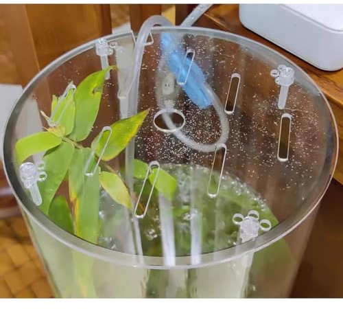 Primst Acryl-Abdeckung für Aquarium, Anti-Spring-Deckel mit Loch, runde Acrylplatte, um Fische, Reptilien, Schildkröten vor dem Herausspringen zu schützen, schützt die Katze, dick 3 mm (A, Durchmesser