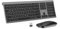 Rechargeable Wireless Keyboard and Mouse Set, seenda Ultra Slim Silent USB keyboard Mouse, Full Size Keyboard with Number Pad QWERTY UK Layout for Windows PC Laptop Desktop Computer, Black and Gray