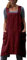 Hawholm Japanische Schürze, Kittel, Baumwolle, Schürze mit Taschen, Übergröße, Schürzen für Damen, Weinrot, X-Large