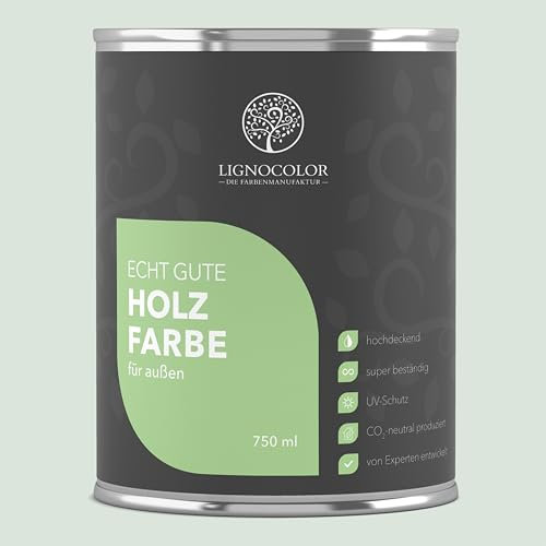 Lignocolor Holzfarbe Außen glänzend | wetterfeste Farbe für den Außenbereich (Tropical Blue glänzend, 750ml) | hochdeckend & hochbeständig