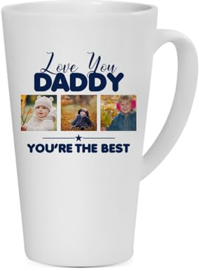 Personalised Photo, Father's Day Gift, Love You Daddy You're The Best, Ceramic Coffee, Tea Mug, Latte Mug. (17oz)