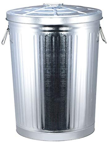 Poubelle intelligente Poubelle en acier galvanisé, poubelle légère, avec couvercle rond, poubelle de salle de bain 7L/75L (taille : L)