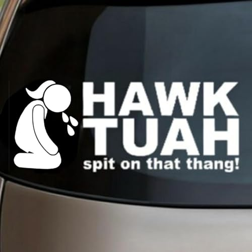 Dranng Hawk Tuah Sticker,Hawk Tush Spit On That Thing-Auto Aufkleber, Hawk Tuah Aufkleber, Hawk Tush Lustige -Aufkleber, Hochwertiger Vinyl-Aufkleber Für Auto Autofenster Stoßstange Laptop
