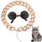 Xinjoduz Katzen Sonnenbrille Klein Sonnenbrille Für Katzen Hunde Sonnenbrille Chihuahua Katzen Uv Schutz Sonnenbrille Hundehalsband Hundekette Mit 1 Paar Haustier Sonnenbrillen Für Hunde Katzen