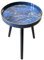 Simmer Stone Tables d'appoint rondes d'intérieur avec 3 pieds amovibles en bois, table à plateau polyvalent, parfaite pour la table basse ronde, le thé et la relaxation de 45 cm (bleu marbre)