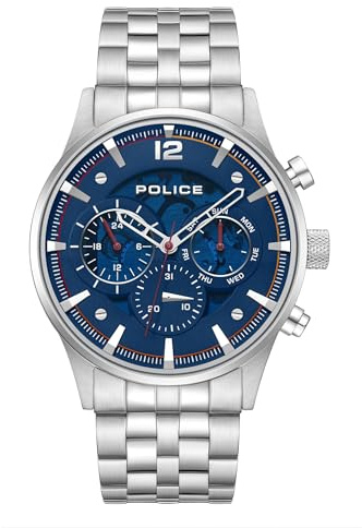 Police PEWGK0040204 Men's Analogue Automatic Watch with Metal Strap