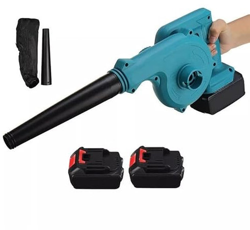 SOFFIATORE ASPIRATORE PER FOGLIE DA GIARDINO PRATO DOPPIA BATTERIA CON SACCO 36V