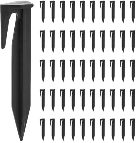 Debbery 50PCS Ground Spikes for Robotic Lawnmower, Universal Ground Anchor Boundary Wire Pegs, for Lawn Mower Peg Hooks, Lawn Mower Boundary Cable Line Nail Hook