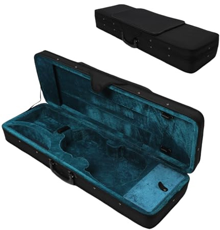 Luocute 4/4 Violin Hard Case Rectangle Oxford Tygskum Lätt Violinlåda, Fiolfodral för Violinist
