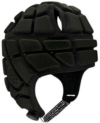 Zani Puff Casco de fútbol americano con bandera para rugby Scrum, protector deportivo acolchado suave para adultos y niños (55-60 cm)