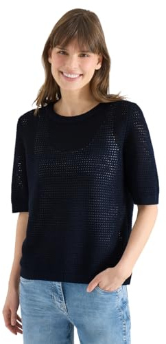 Cecil Damen Kurzarm Pullover mit Struktur