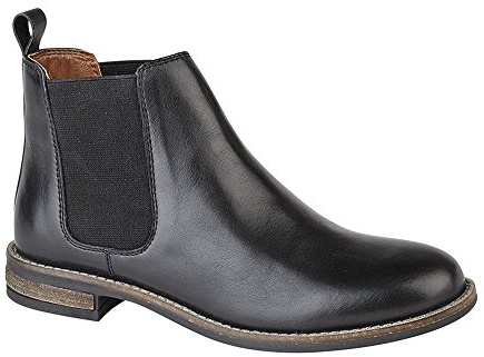 Cipriata ALEXANDRA Womens Leather Slip On Chelsea Boots Black