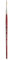Princeton Velvetouch Artiste, Mixed-Media Brush for Acrylic, Watercolor & Oil, Series 3950 Long Round Luxury Synthetic, Size 2