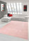 Wohnzimmer Teppich modern Kurzflor mit Uni Design in Rosa Größe 60x110 cm