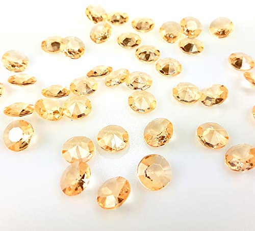 100 Stück Dekodiamanten 12 mm Dekosteine Streudeko Tischdeko (Orange)