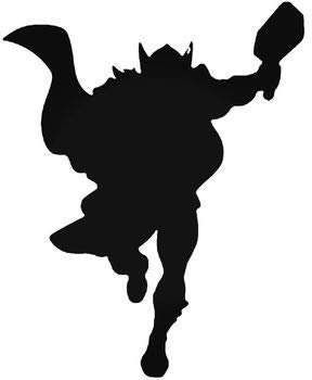 myrockshirt Thor 7 ca.15cm Aufkleber Autoaufkleber Sticker Wandtattoo Decal UV& Waschanlagenfest Profi Qualität Decal