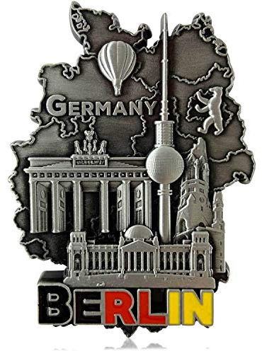 Metall-Magnet Berlin | typisches Hauptstadt Souvenir | Kühlschrankmagnet | Designed in Germany