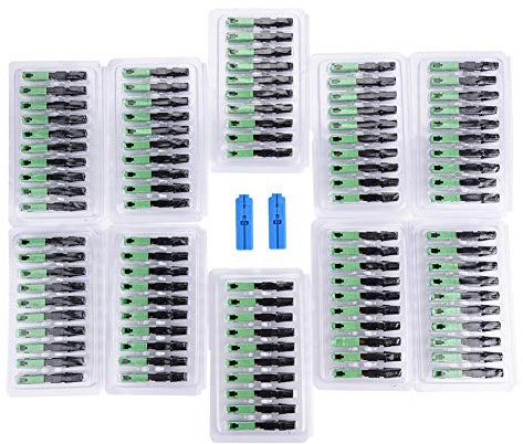 100 Pcs Fibre Optique Connecteur Rapide SC/APC Embarqué Fibre Optique Rapide Connecteur Rapide Adaptateur de Connexion avec Fibre Optique Longueur Capteur pour FTTH