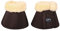 QHP Hufglocken Springglocken Ontario mit Fellimitation und Klettverschluss (L, Braun)