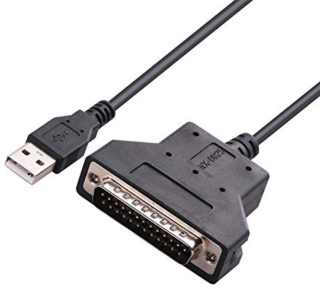 USB auf RS232 DB25 Serielles Adapterkabel für Barcoder Drucker Scanner, CP2102 Chip innen, 1,5 m