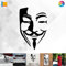 Decus Shop Vendetta Maske 3154 // Sticker Aufkleber vers. Größe Farbe
