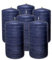 Hyoola Gebürstetes Metallic Stumpenkerzen - Blau 6er-Pack - Mitternachtsblau Dekorative Kerzen - Groß, Hergestellt in EU - Lange Brenndauer - 7 cm x 13 cm