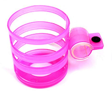 MOVKZACV Bike Handlebar Drink Cup Holder,Mountain Bike Mount Cycling Bicycle Handlebar Water Bottle Cup Holder Bottle Cage Rack(Pink)