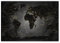 LANA KK - Weltkarte Noir – magnetische Weltkarte Pinnwand als Blechschild XXL -Poster, Magnettafel als Geschenk Wandkunst Dekor für Zuhause, Büro und Café in 100x70 cm