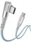 Fasgear 100W USB C to USB C Cable - 1 Pack 10ft USB 2.0 Type C to Type C PD Cable 5A Fast Charging Right Angle Compatible with Google Chromebook Pixel, i-Pad Air 2022, Sam-sung Note 20/10 (Blue)
