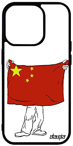 utaupia Coque de Protection pour iPhone 14 Pro Silicone Drapeau Chine Chinois Smartphone jo Foot Football Case Basket