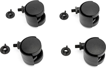 STEY ACCESORIOS Ruote per mobili da ufficio (4 pezzi), ruote girevoli, per mobili, filettatura metrica M-6, Made in EU