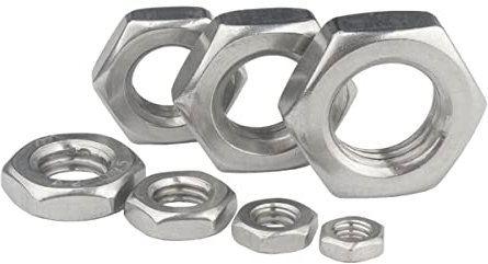2 Stück M7 M11 M13 M15 M17 304 Edelstahl Sechskantmuttern Sechskant Dünne Feingewindemutter-M13x1.5mmx6mm (2 Stück)