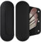 AGIKET Silicone Makeup Brush Holder Travel Cosmetic Bag：Soft Portable Cosmetic Face Brushes Holder with Upgrade Anti-Fall Out Magnetic Closure, Large Travel Makeup Brush Case - Black