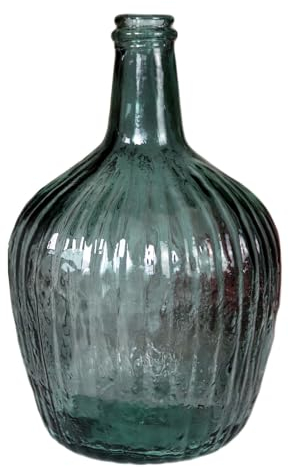 Recycled Glass Bottle Vase 4L Large Blue Modern Decor Flower Table Centrepiece