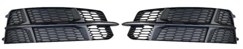 Nebelscheinwerfer Gitter für Audi A6 C7 S-Line 2015 2016 2017 2018-4G0807681AN Front Stoßstange Grill Kühlergrill Stoßfänger Grillgitter Blende Lampen Abdeckung Zubehör,A-black