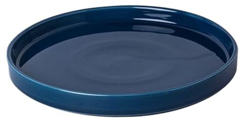 Plateau de drainage des plantes, soucoupe de plante en céramique 7.1 pouces Bleu Bleu Plate de drainage Plateau de plantes pour soucoupes de fleurs pour pots pour l'intérieur, plats de plante pour po