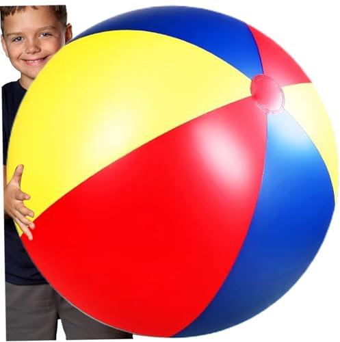 Bola de Playa, Bolas de Playa inflables de 47 Pulgadas PVC, Juguetes de Piscina Gigantes para niños pequeños, Pelota de Playa, Pelotas de Playa para Piscinas para niños, Patas de Agua, Juegos de Agua