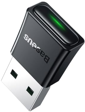 Baseus BA07 - USB-Adapter, Bluetooth 5.3 Empfänger und Sender, für Computer, 5 Geräte, schwarz