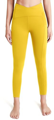 QUEENIEKE Yoga-Leggings, Power-Flex-Hose, hohe Taille, Gymnastik, Laufen, für Damen, Primelgelb, X-Small