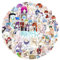 50 PCS Anime Frieren: Beyond Journey's End Stickers- Frieren/Heiter/Eisen animierte Figur Stickers für Laptop Gepäck, Vinyl Stickers Wasserdicht PVC, Geschenke für Anime-Fans