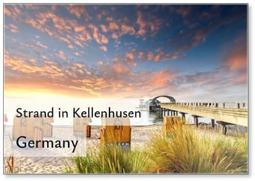 Kühlschrankmagnet Strand in Kellenhusen, Ostsee, Deutschland Design 1
