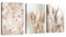 3 Pcs Roseaux Beige Plantes de la Pampa Tableau Décoration Murale Salon Boho Impression sur Toile Image sur Toile Abstraite Peintures sur Toile Décoration Murale pour Chambre Maison Bain 40x60cmx3pcs