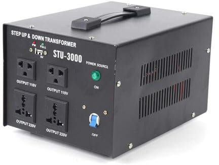 Lightakai Transformador de voltaje de 3000 W, voltaje 220 V, 110 V, con puerto USB