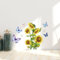 astylishome Wandtattoo Flur Grün Gras Wiese Wandaufkleber Wandstickers Bunte Blumen Wandbild für Kinderzimmer Wohnzimmer Schlafzimmer Baseboard Flur Garderobe 0520